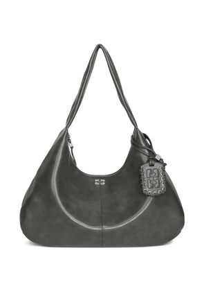 GANNI medium leather shoulder bag - Grey