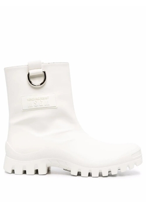MSGM round toe ankle boots - White