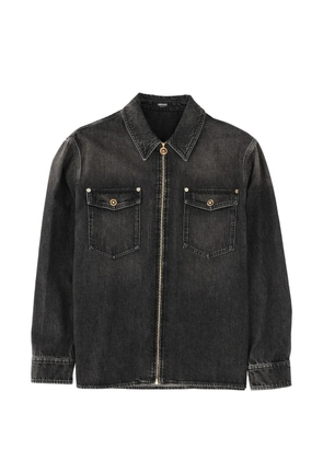 Versace zip-up cotton jacket - Black