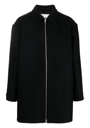 Jil Sander zip-up wool coat - Blue