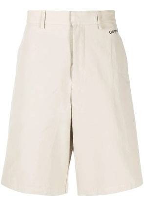 Off-White Arrows-print bermuda shorts - Neutrals