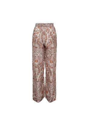 Biyan silk print trousers - Neutrals