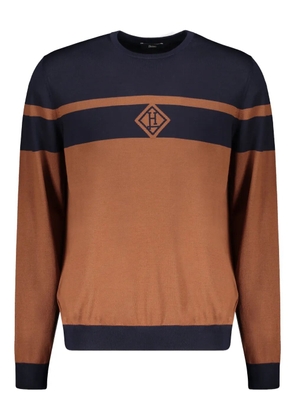 Herno crew-neck virgin wool sweater - Brown