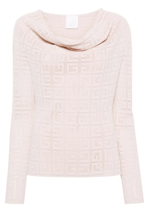 Givenchy 4G-jacquard V-neck top - Pink