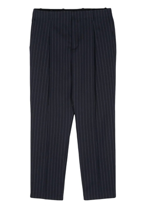 Maison Kitsuné pinstriped tapered trousers - Blue