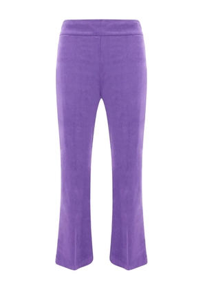 Avenue Montaigne ribbed-design elastic-waistband trousers - Purple