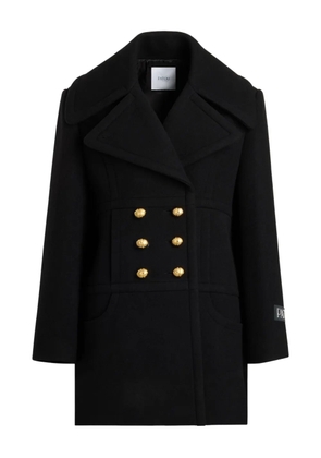 Patou double-breasted coat - Black