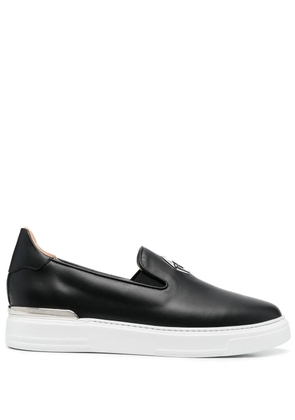 Philipp Plein hexagon-logo slip-on sneakers - Black