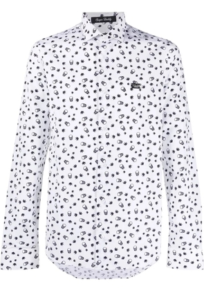 Philipp Plein all-over skull-print shirt - White