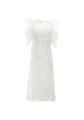 Gemy Maalouf A-line embroidered midi dress - White
