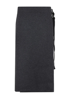 JIL SANDER+ wrap-tie wool midi skirt - Black