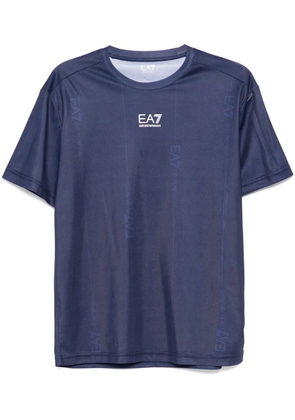 Ea7 Emporio Armani logo-print T-shirt - Blue