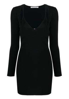 Alexander Wang layered-neckline detail dress - Black
