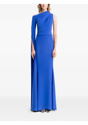 Gemy Maalouf floor-length sleeve maxi dress - Blue