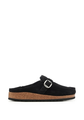 Birkenstock shearling suede buckley mules - Black