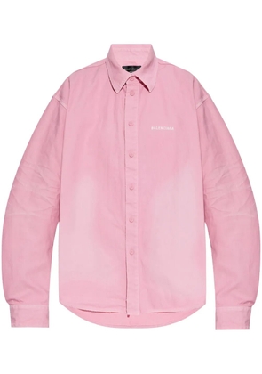 Balenciaga logo-embroidered shirt - Pink