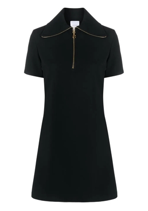 Patou short-sleeve zip-detail dress - Black