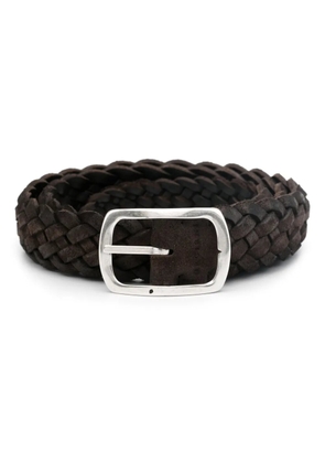 Orciani braided leather belt - Brown