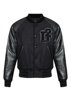 DSQUARED2 logo-patch bomber jacket - Black