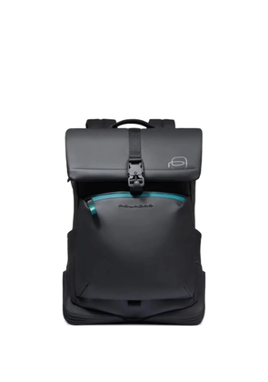 PIQUADRO logo-embossed backpack - Black