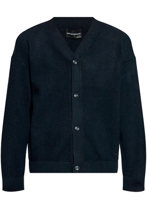 Emporio Armani virgin-wool cardigan - Blue