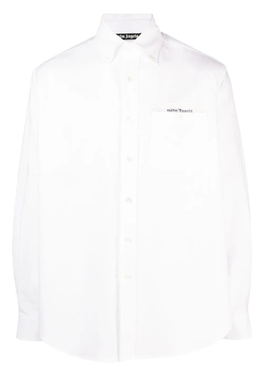 Palm Angels Sartorial-tape cotton shirt - White