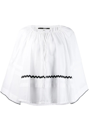 McQ Swallow tie neck detail - White