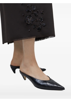 Cordera 60mm leather heeled mules - Black