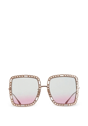 Gucci Eyewear chain-link frame sunglasses - Blue