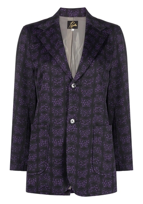 Needles butterfly-pattern single-breasted blazer - Purple