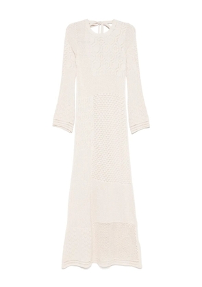 Akep crochet-knit dress - Neutrals