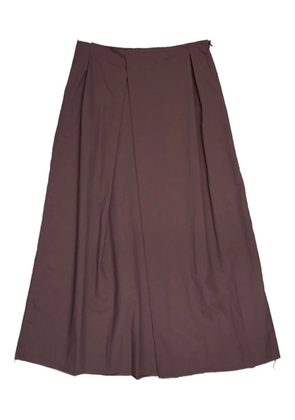 Camiel Fortgens pleated midi skirt - Brown