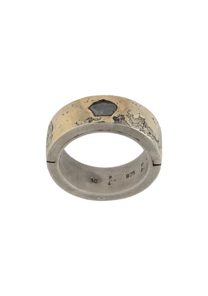 Parts of Four diamond detail ring - Silver