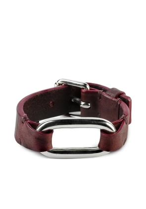 Parts of Four sterling silver Link Gauntlet bracelet - Red