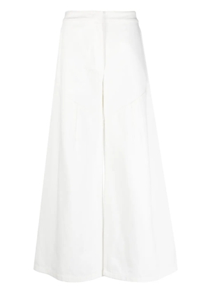 Jil Sander wide-leg cotton trousers - White