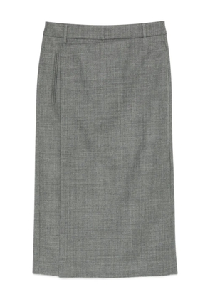 Tibi back-slit midi skirt - Grey