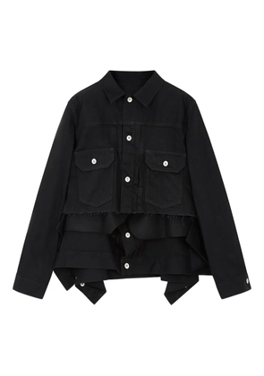 sacai denim jacket - Black