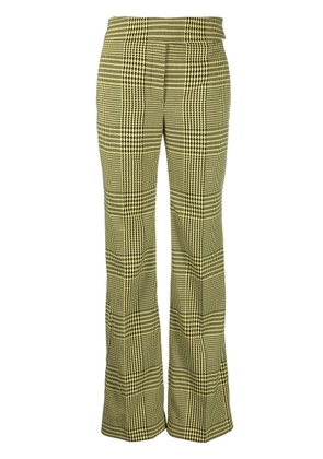 Alexandre Vauthier houndstooth-print flared trousers - Green