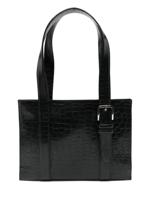 Cordera crocodile-embossed shoulder bag - Black