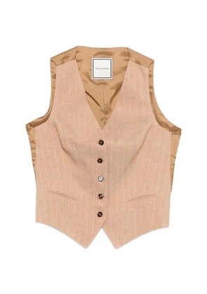 Tagliatore pinstripe buttoned waistcoat - Neutrals