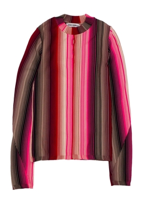 Anne Isabella stripe long-sleeve sweater - Brown