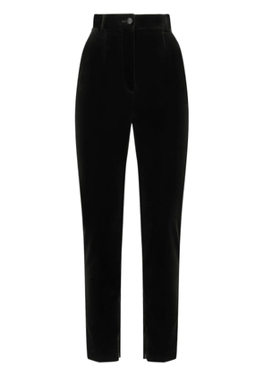 Dolce & Gabbana high-waisted velvet trousers - Black