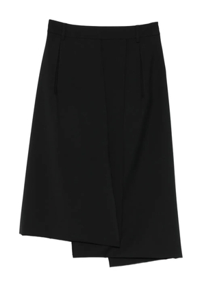 Tibi asymmetrical wool skirt - Black