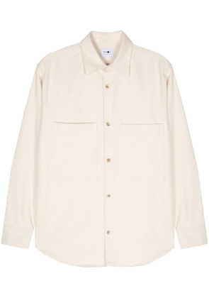 NN07 Freddy long-sleeve cotton shirt - Neutrals