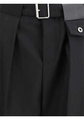 LOEWE pleated trousers - Black