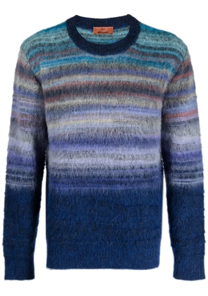 Missoni striped crew-neck jumper - Blue
