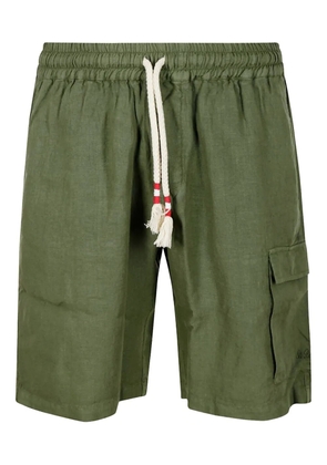 MC2 Saint Barth drawstring linen cargo shorts - Green