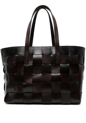 DRAGON DIFFUSION calf leather woven tote bag - Brown