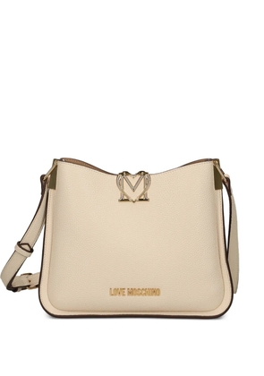 Love Moschino logo-buckle crossbody bag - Neutrals