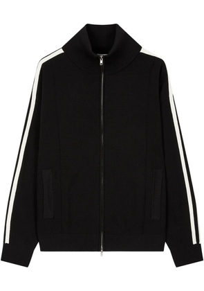 TOMBOY side-stripe cardigan - Black